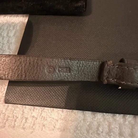 Coach Brown Leather wraparound Bracelet with Silver Plate - Picture 4 of 4